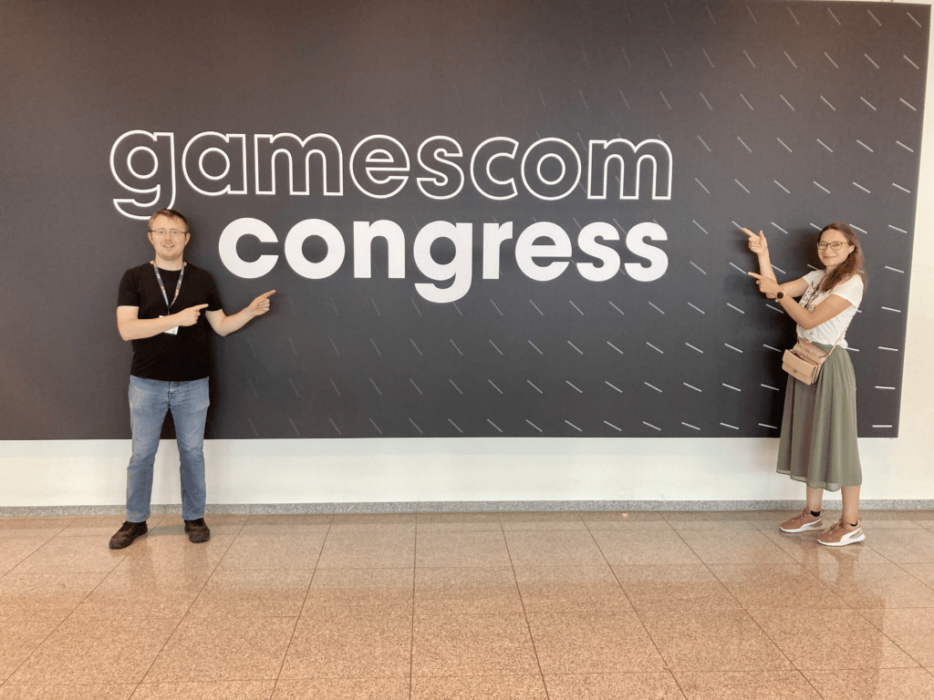 Katharina und Björn als Referent*innen auf dem Gamescom-Congress