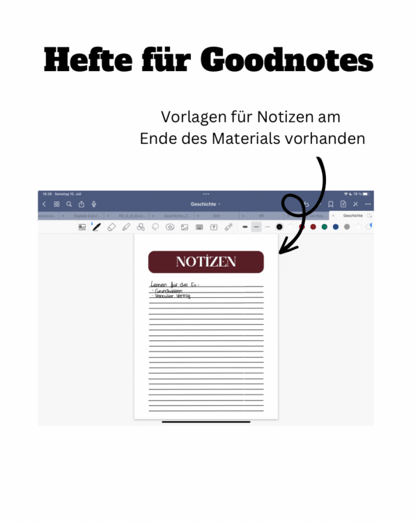 Heft „Vogel mit Label“ für Goodnotes