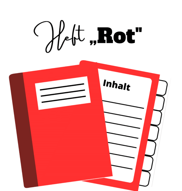 Digitales Heft „Rot“ für Goodnotes