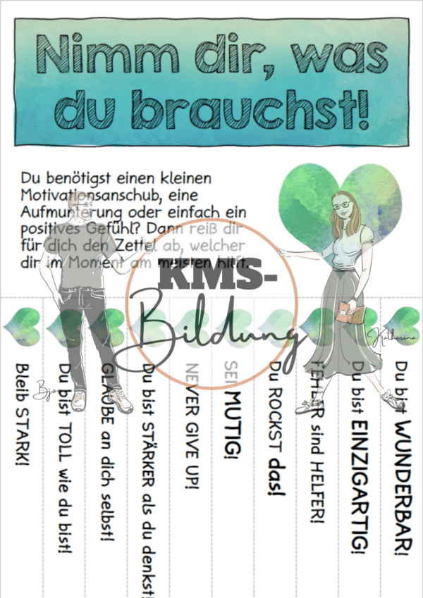 Mutmacher zum Abreisen "blau"