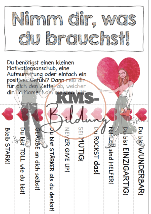 Mutmacher zum Abreisen "pink"